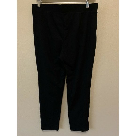 VINCE CAMUTO Medium Black Knit Leg Dress Pants Slacks Trousers Bottom Slit - Picture 1 of 6